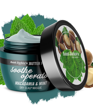 Aunt Jackie´s SOOTHE OPERATOR - Maschera idratante per il cuoio capelluto secco con macadamia e menta 8oz