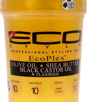 Eco Styler Styling Gel Gold Olive Oil, Shea Butter & Black Castor Oil & Flaxseed  8oz
