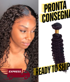 LISTO PARA ENVIAR - Extensión de cabello humano de onda profunda 100g